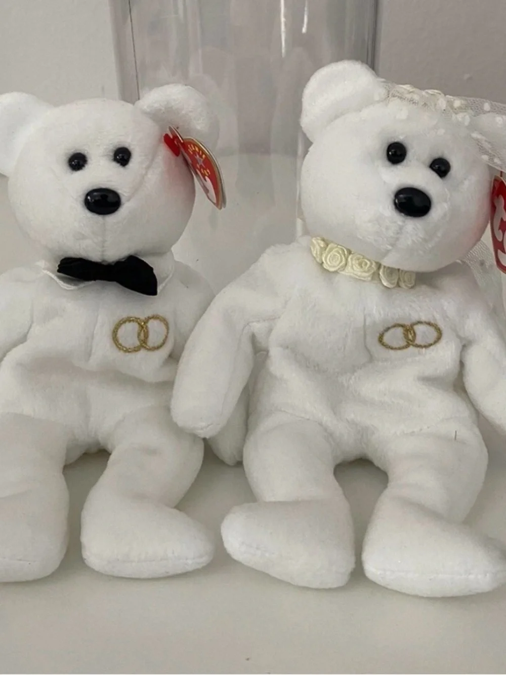 Vintage Ty Beanie Babies Wedding Bear Set – The Bride & The Groom Mr. and Mrs.